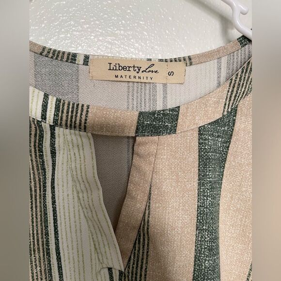 Liberty Love Striped Blouse - Green and Tan - Picture 2 of 4